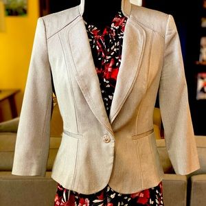 WHBM gray with silver button crop jacket